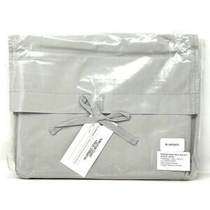 Mitchell Gold Bob Williams King Pillowcases Cotton Percale Dove Gray VTG Wash